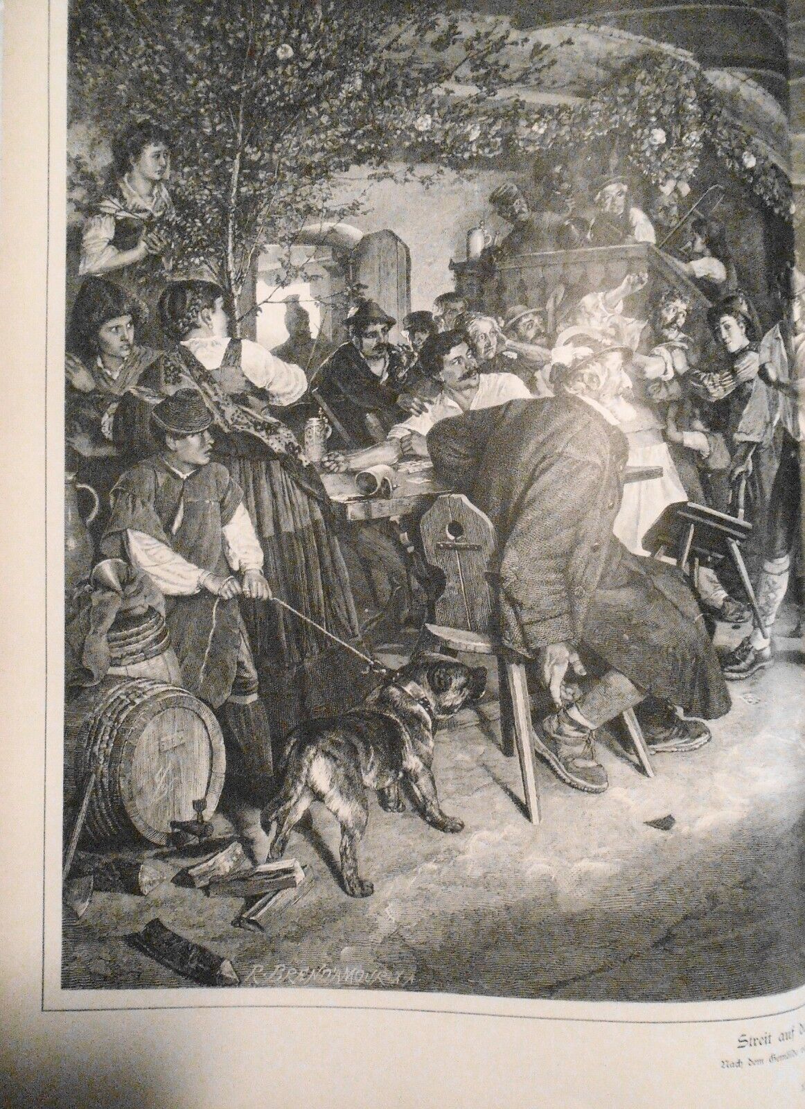 Streit auf dem Tanzboden by Eduard Schulz-briesen. 1882 - 16 x 22 inches