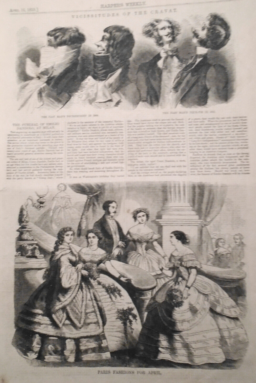 Harper's Weekly, April 16, 1859 - Eruption Of Mauna Loa Volcano; Emilio Dandolo