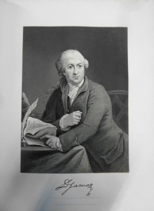 David Garrick - original portrait engraving - 1876 - Duyckinck Int'l Gallerie