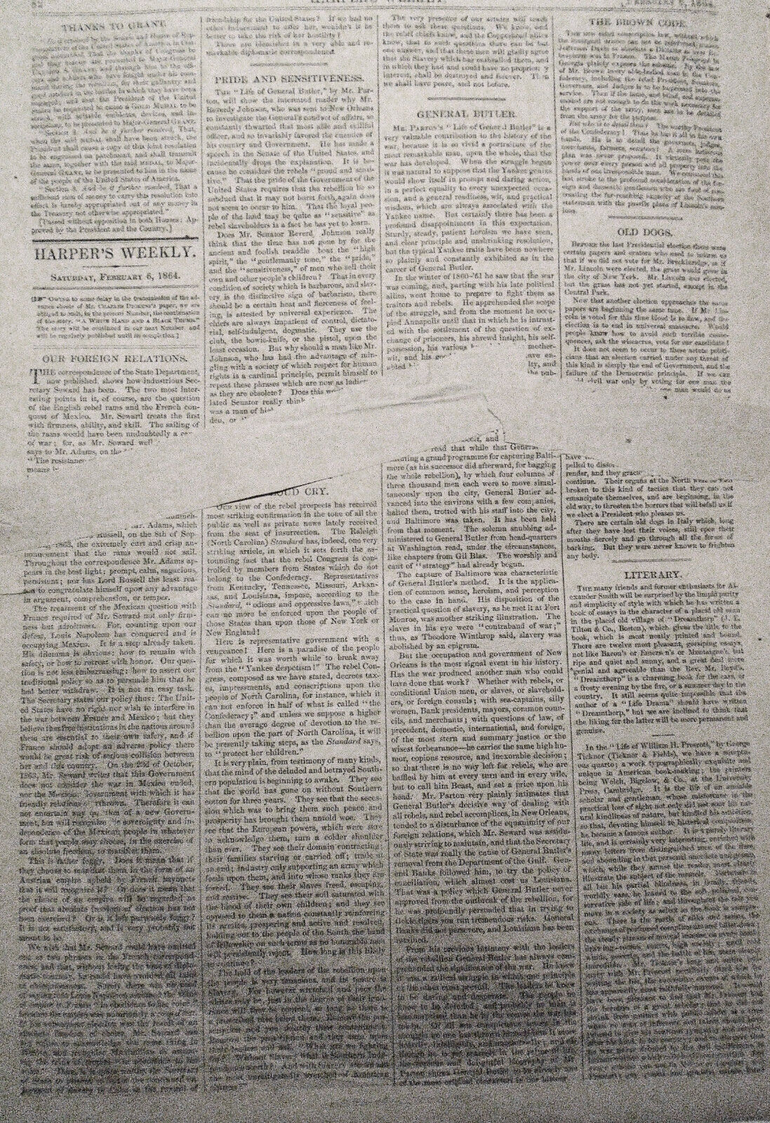 Harper's Weekly February 6, 1864.  Halt Of Wagon Train- Winslow Homer, Civil War