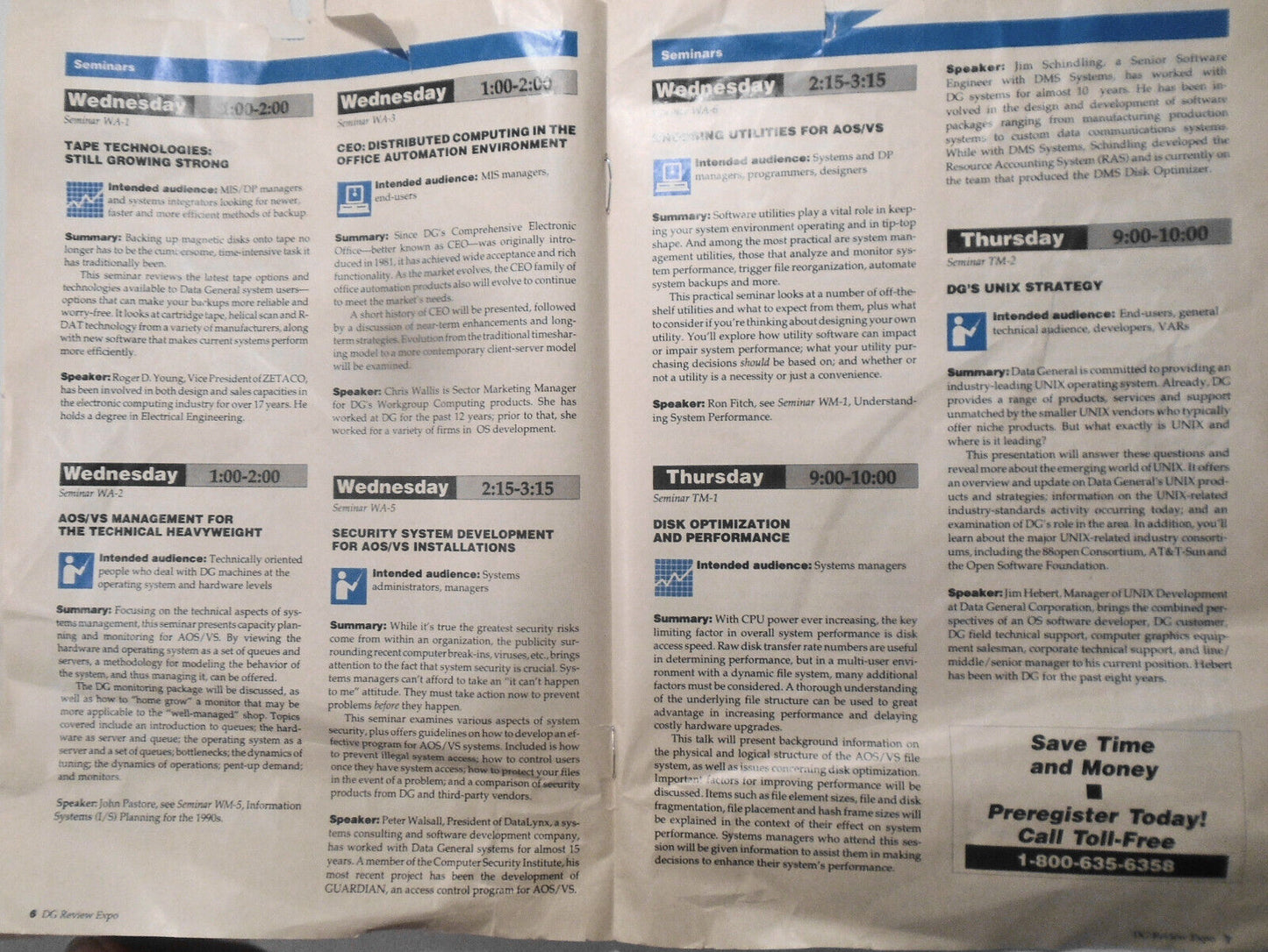 DG Review Expo  - Program -  Tradeshow and Conference - March 15 & 16, 1989. NYC