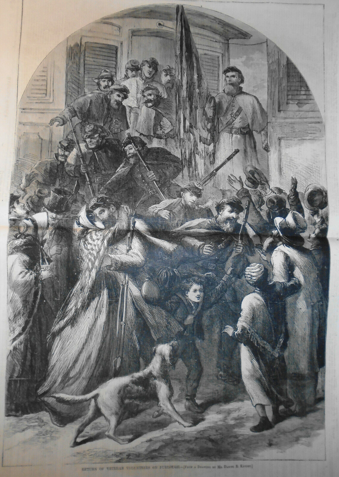 Colored Troops Liberating Slaves, in Harper's Weekly - Original issue 1/23/1864