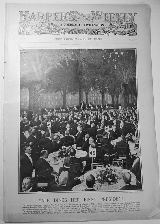 Harper's Weekly March 27,  1909.  Mark Twain letter; Female cabinet; St. Gaudens