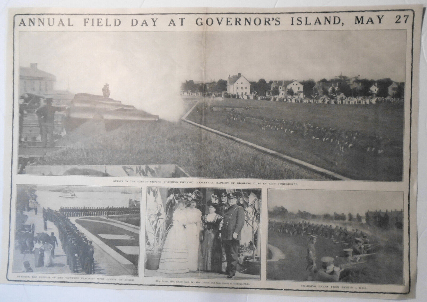 1908 Annual Field Day at Governor's Island, NY - Saturday Evening Mail original