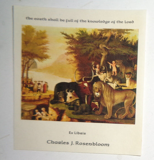 Charles J. Rosenbloom, Ex Libris Bookplate
