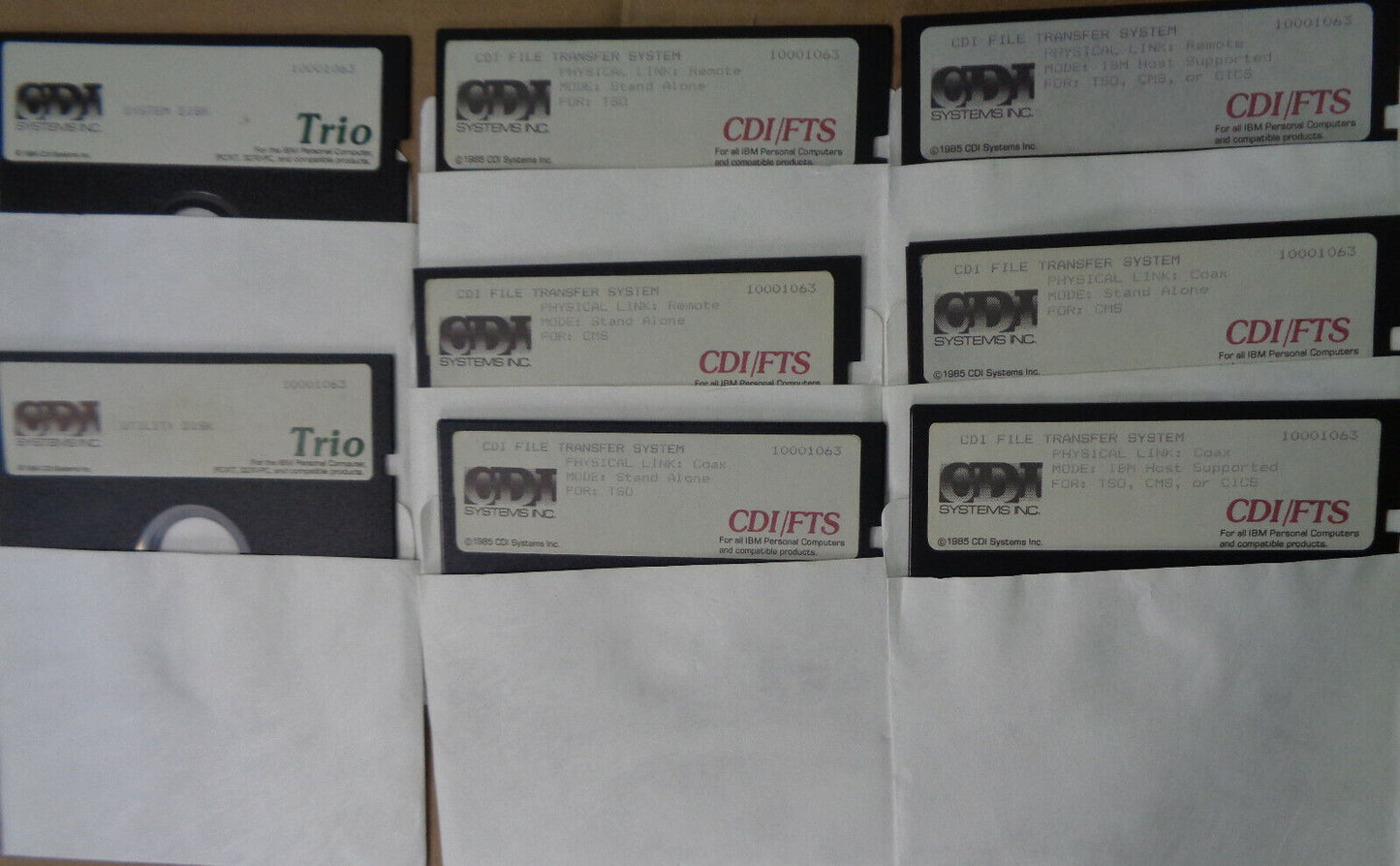 TRIO by CDI SYSTEMS, 1985. For IBM PC, XT, AT, 3270-PC. Fine. Never used.