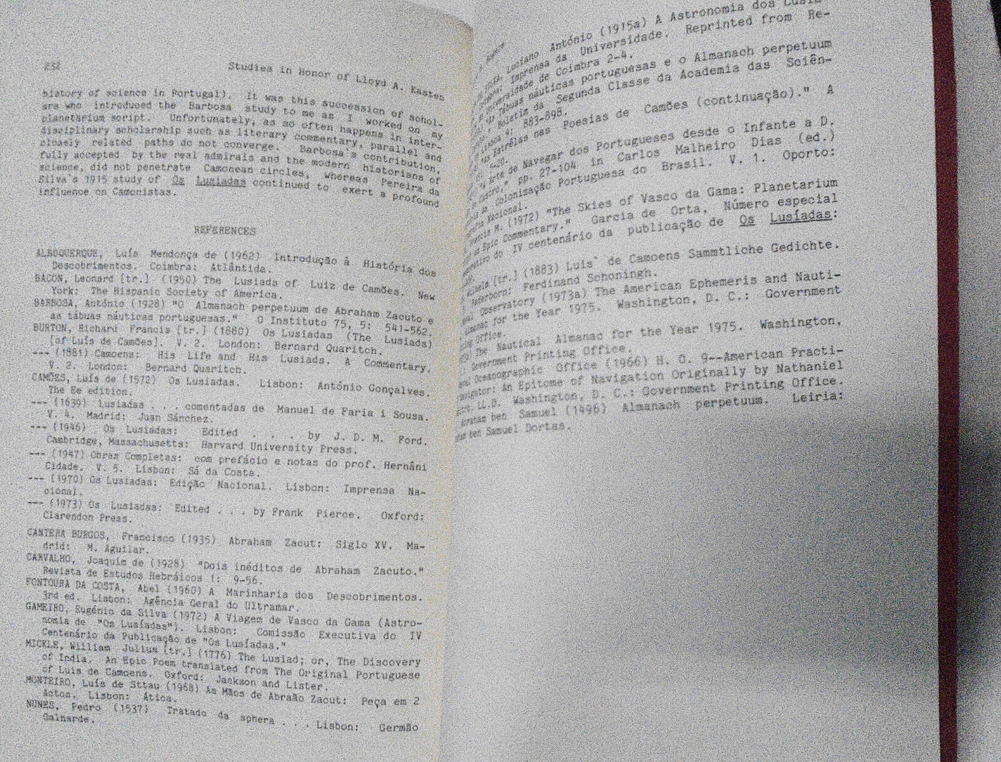Studies in honor of Lloyd A Kasten: The 9th sphere of Os Lusiadas by F.M. Rogers