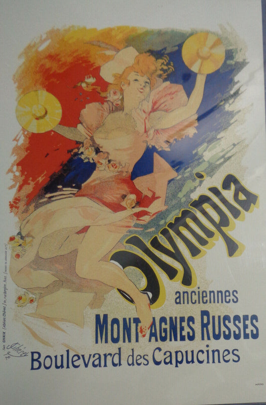 OLYMPIA Anciennes Montagnes Russes - Window card Poster - 17 x 11 inches
