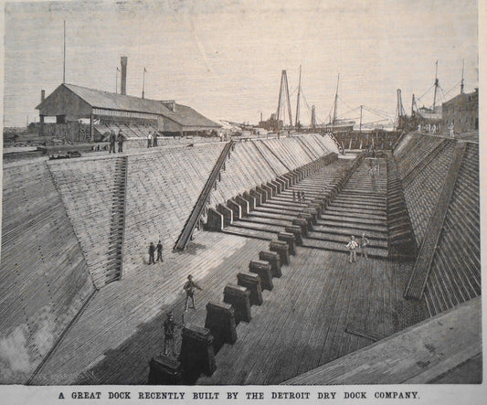 Great Dock Recently Built By The Detroit Dry Dock Co. - Scientific American 1891