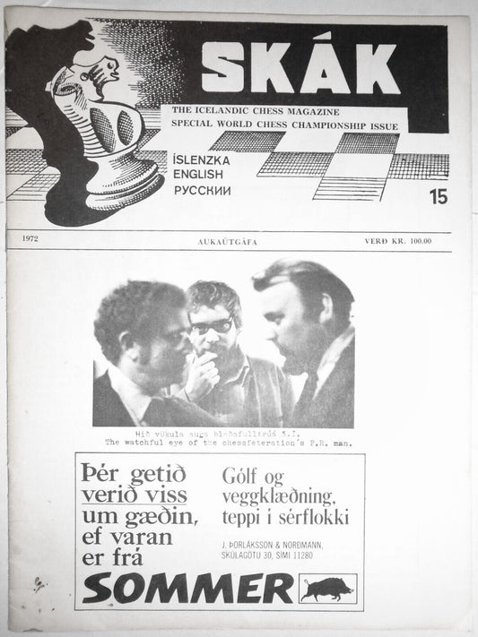 1972 SKAK - Icelandic Chess Magazine - Special World Championship Issue No. 15