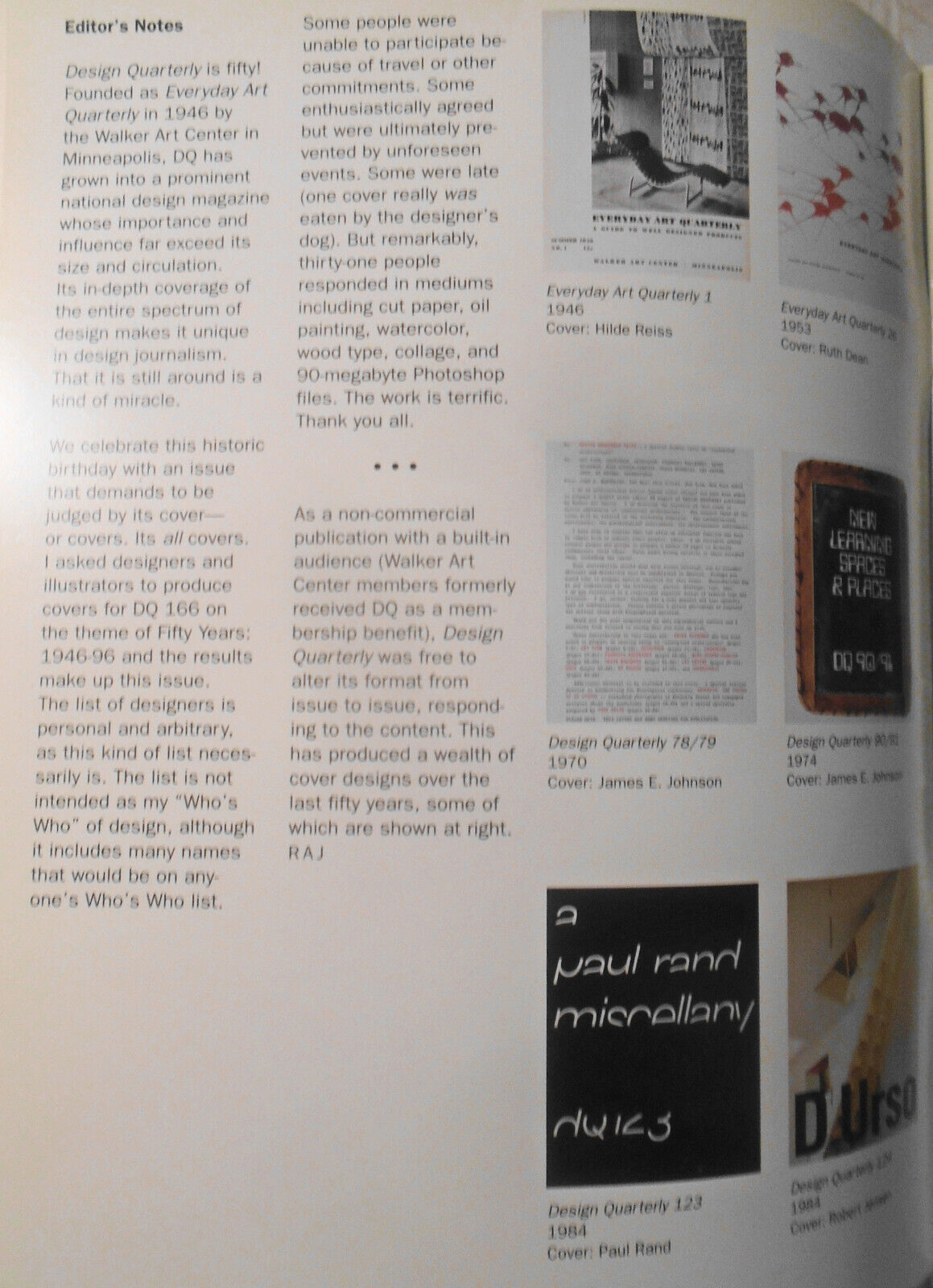 Design Quarterly 166 - Fifty Years anniversary issue 1946-1996