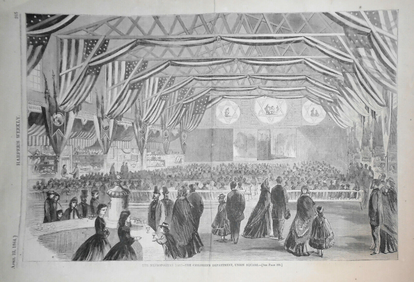 Harper's Weekly April 23, 1864 : Metropolitan Fair, NY - Original complete issue