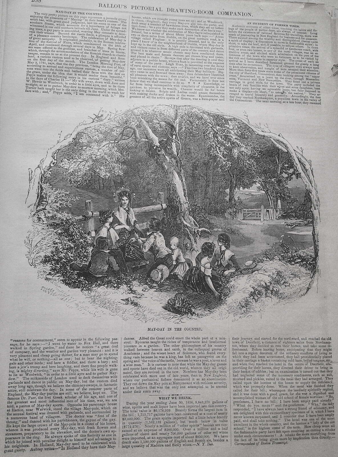 Ballou's Pictorial May 2, 1857. Digger Indians of CA; Oriskany & King's Mountain