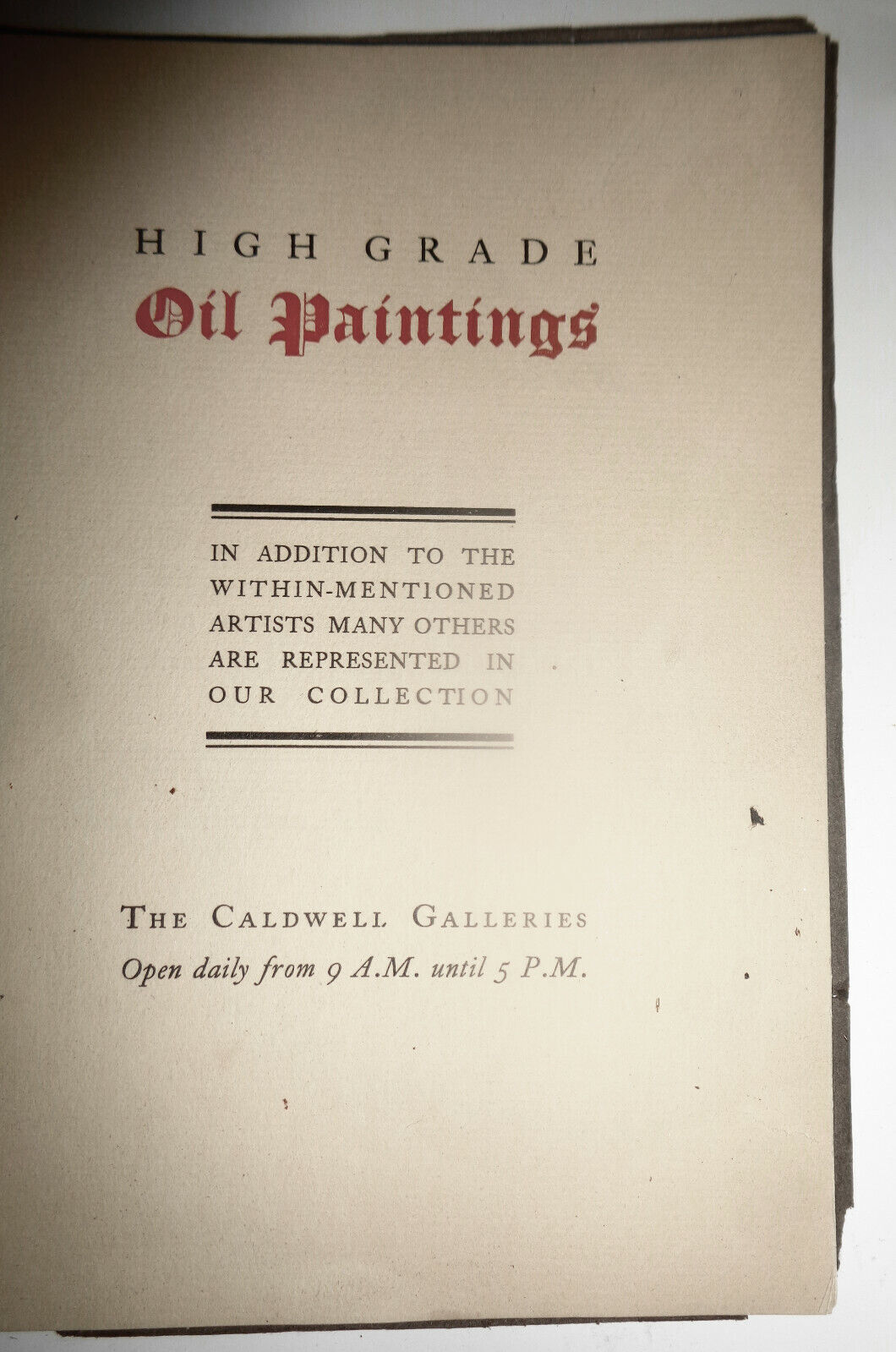 High grade oil paintings - Caldwell Galleries, Philadelphia 1897 Catalog