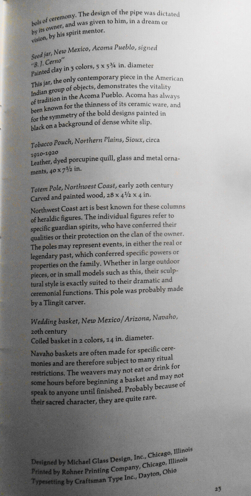 The Sonnenschein Carlin Nath & Rosenthal art collection - catalog; 23 pages