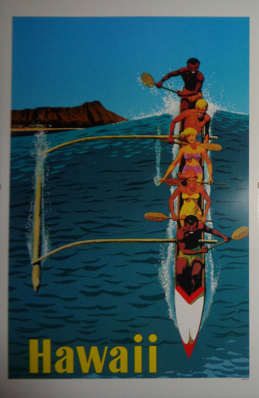 Hawaii - United Air Lines - Window card Poster
