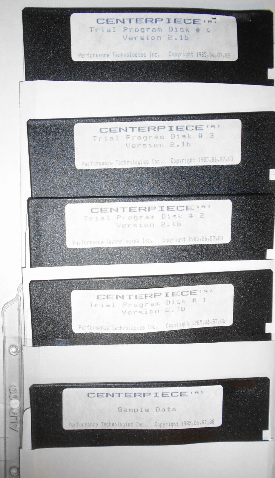 Centerpiece Portfolio Management Software - Trial Program - 1988, for IBM PCs
