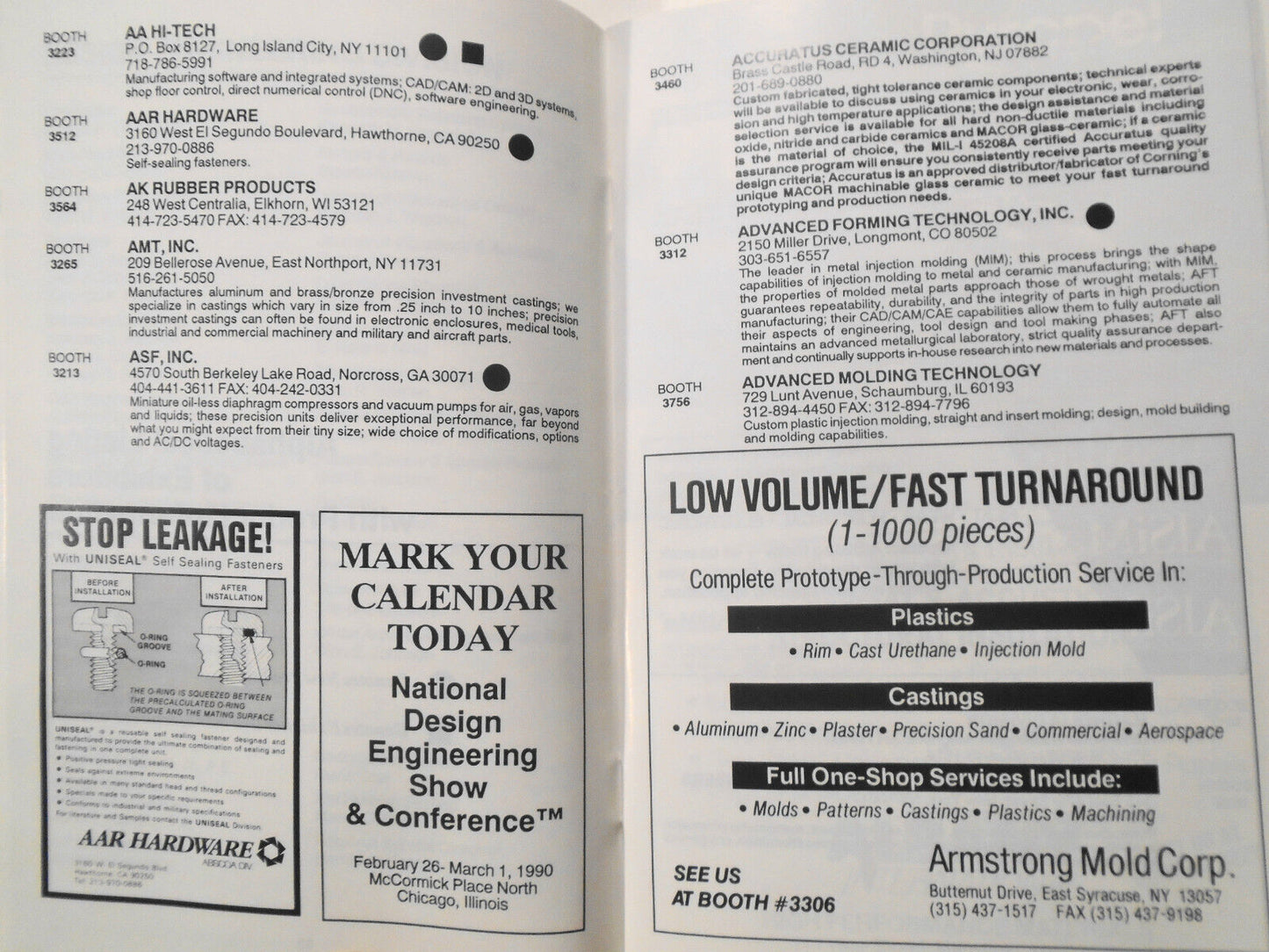 1989 Design Engineering Show & Conference Official Directory & Buyers' Guide. NY
