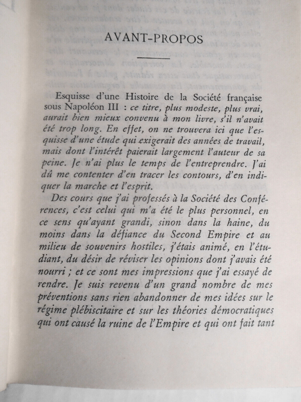 La Societe Francaise sous Napoleon III, par André Bellessort - 1932