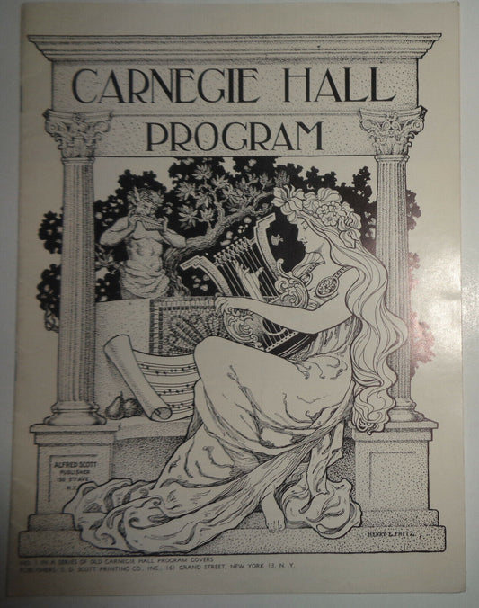 JENNIE TOUREL / PHILIPPE ENTREMONT - NY PHILHARMONIC PROGRAM, CARNEGIE HALL 1960