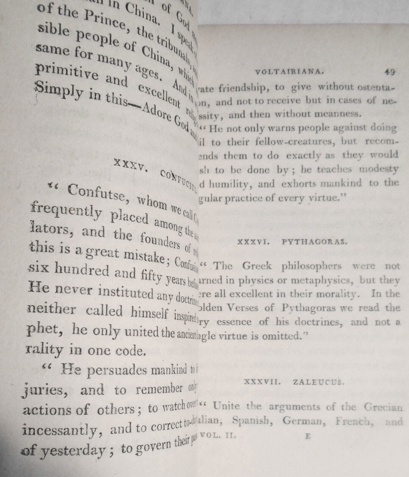 [Voltaire] Voltairiana, by Mary Julia Young - 4 Volumes, 1805 first edition