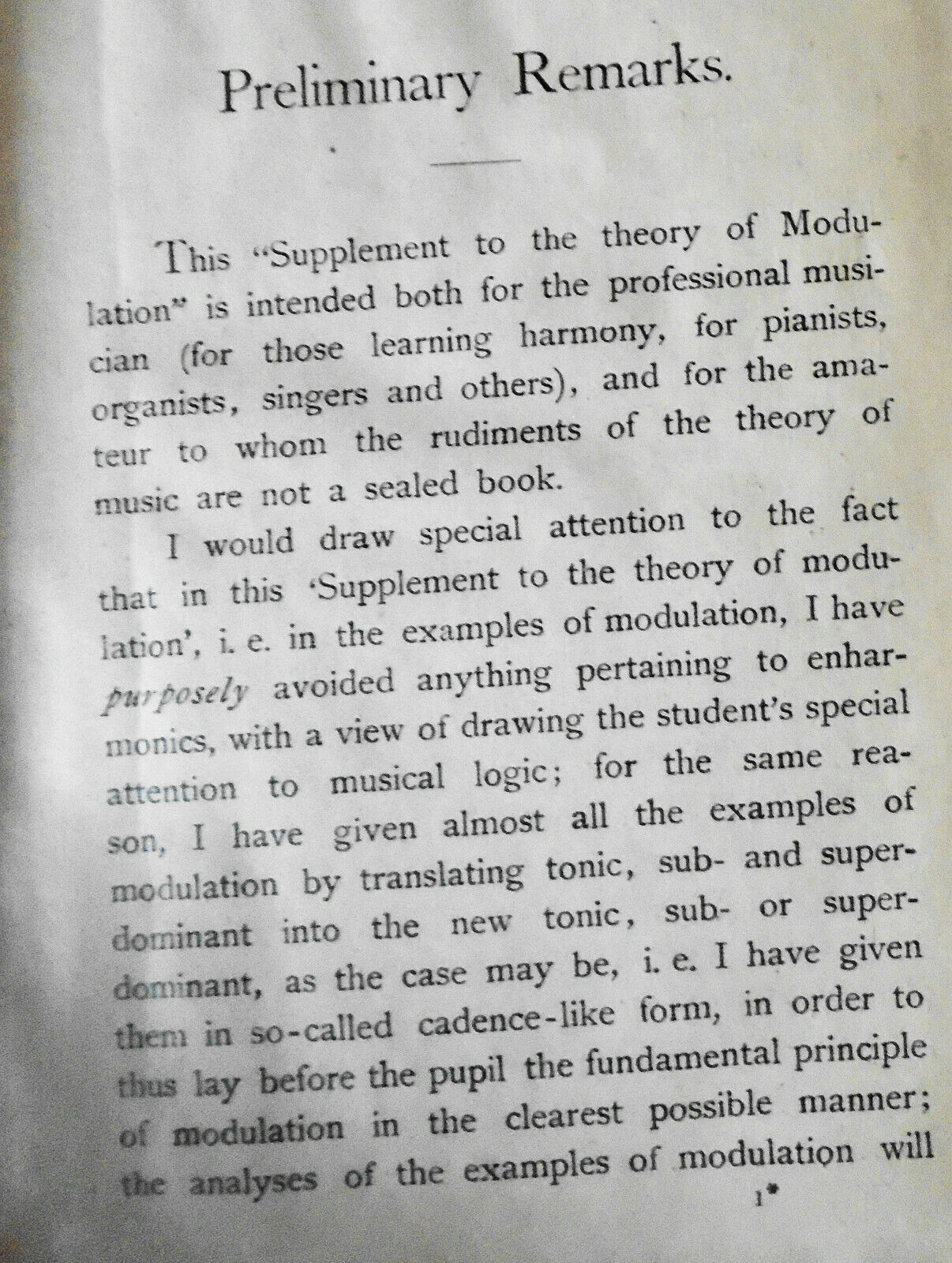 Supplement to the theory of modulation, by Max Reger. 1904. First edition.