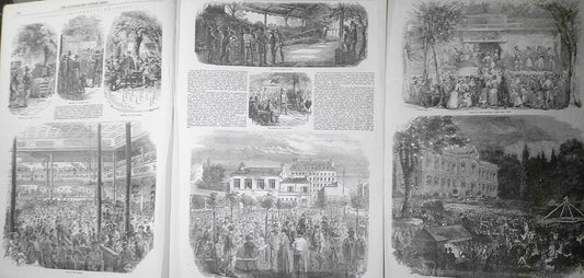 Popular Amusements of Paris - Illustrated London News, August 11, 1855. Original