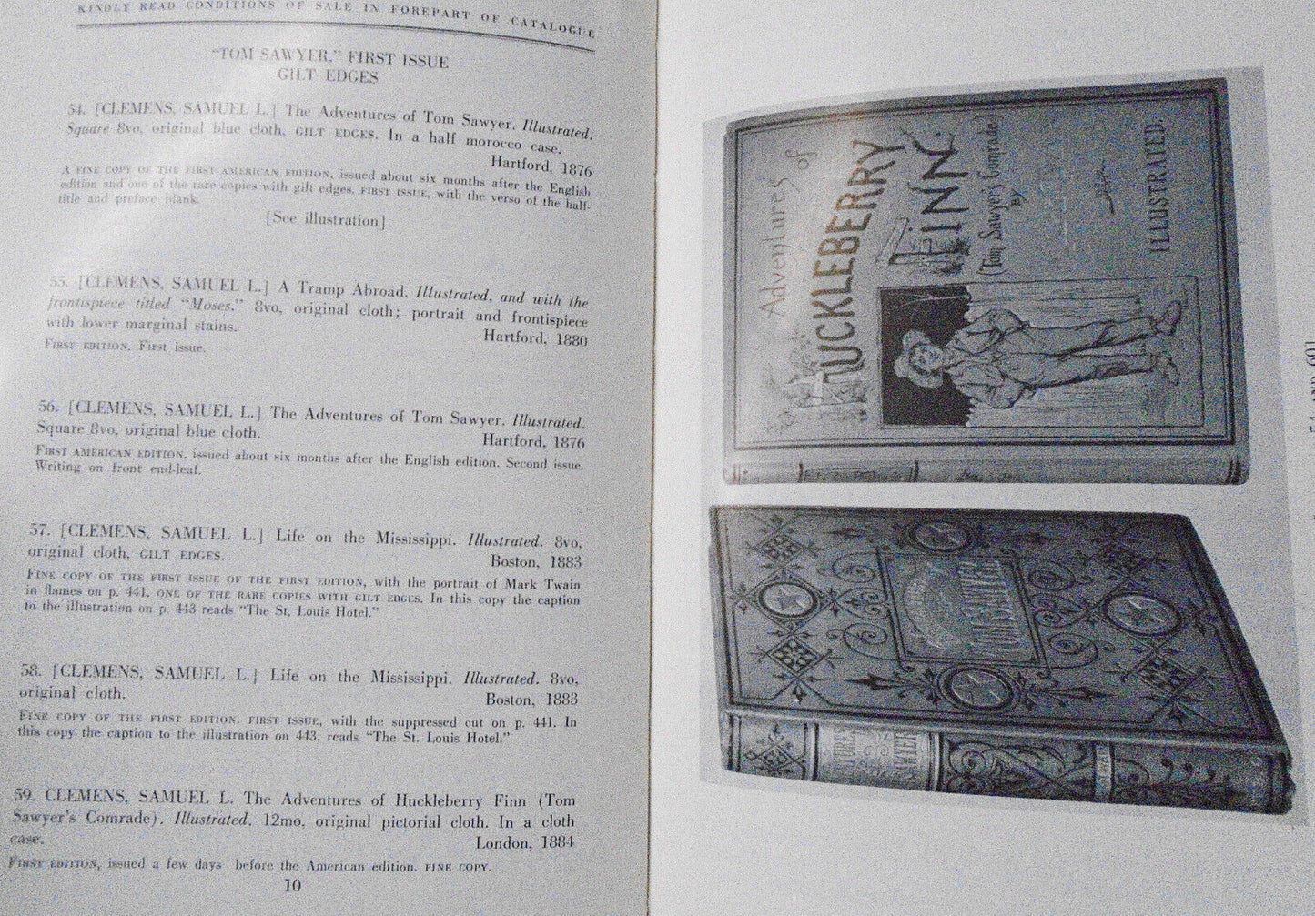 First Editions Of American Authors collected by Arthur Swann. Parke-Bernet, 1960