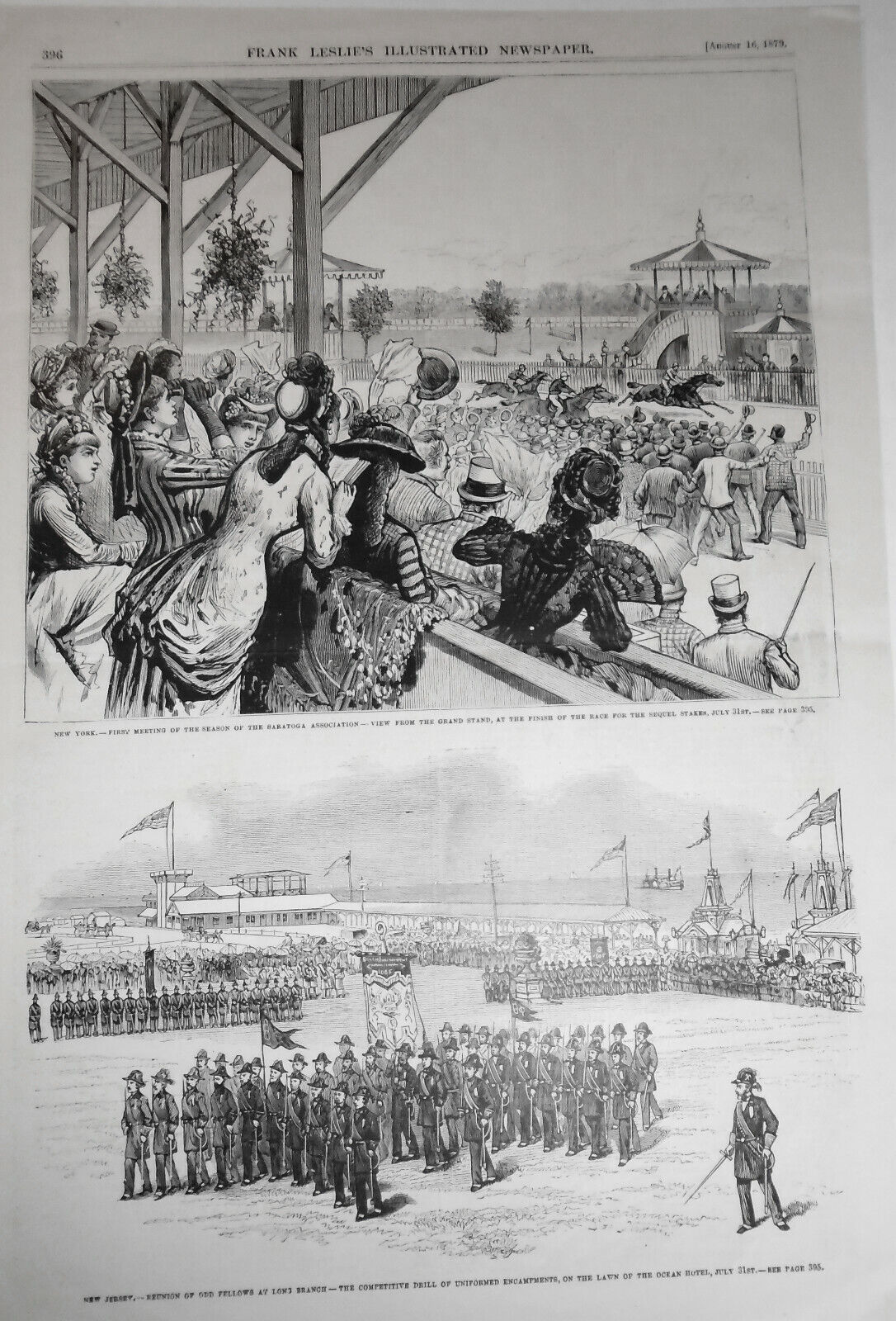 First meeting of season, Saratoga Association (horse racing) Frank Leslie's 1869