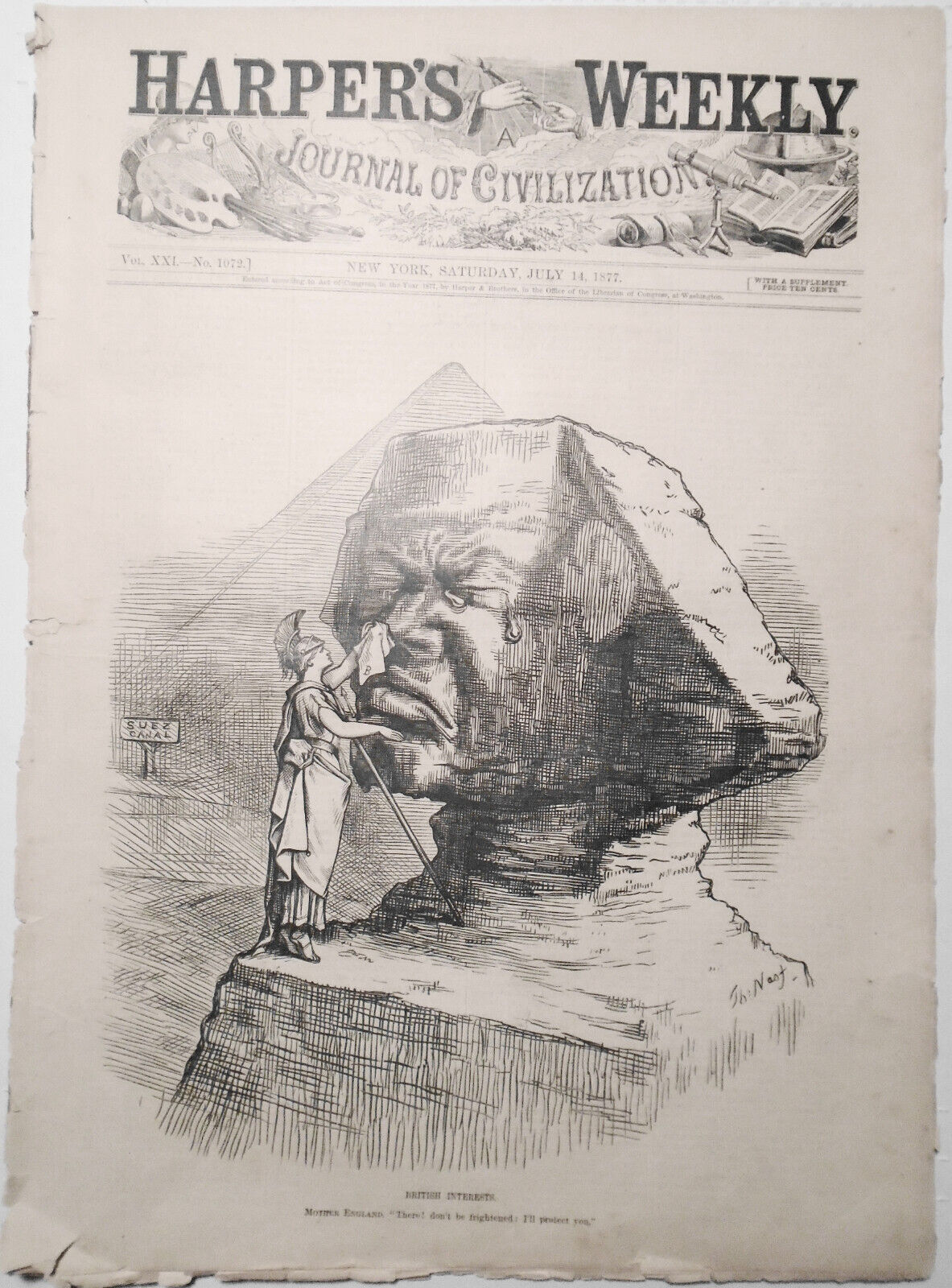 Harper's Weekly July 14, 1877 - Original - The "Fourth" In Blackville, etc