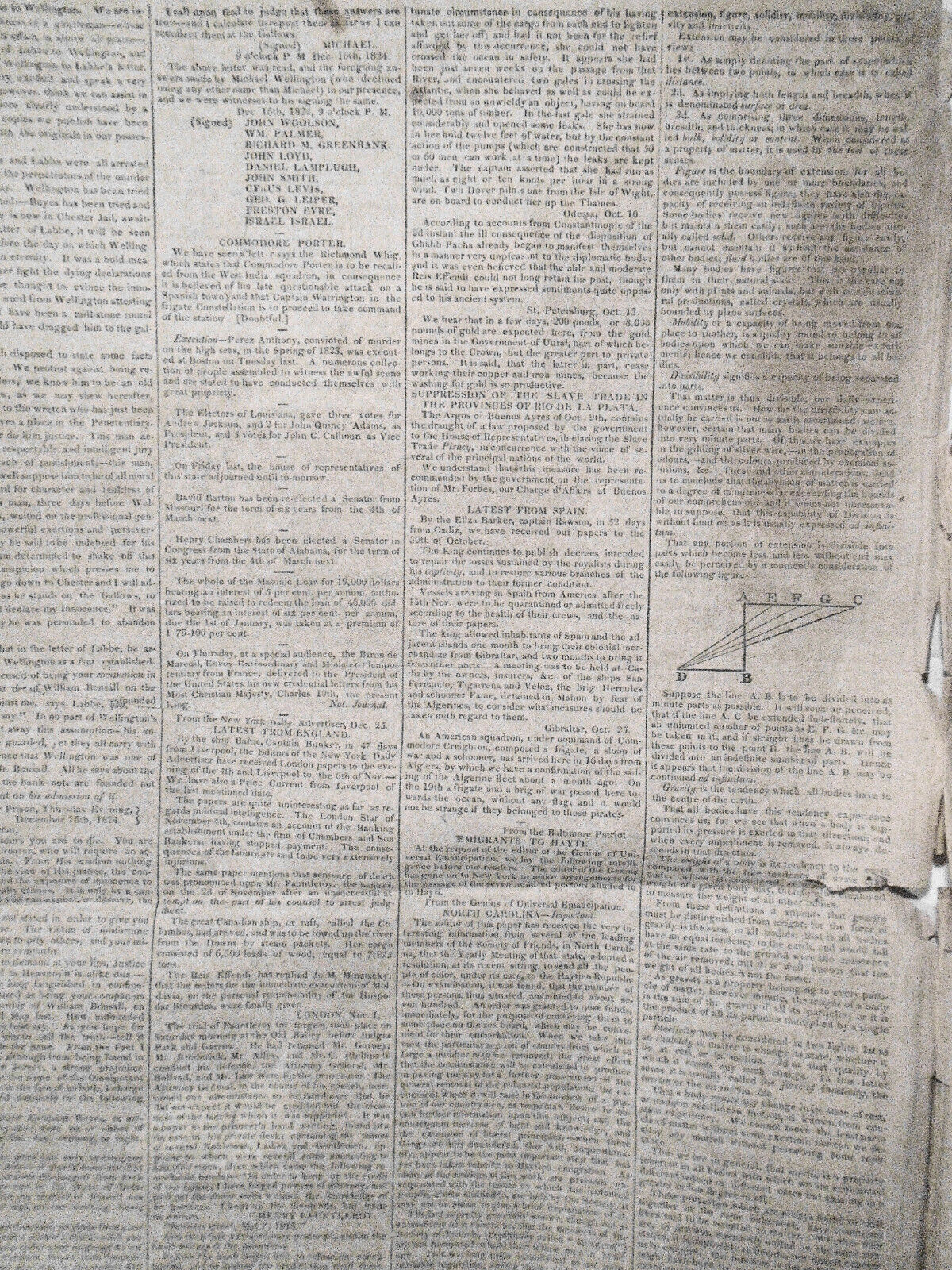 The Democratic Press Dec 27, 1824 - Emigrants to Haiti; Fauntleroy forgery trial