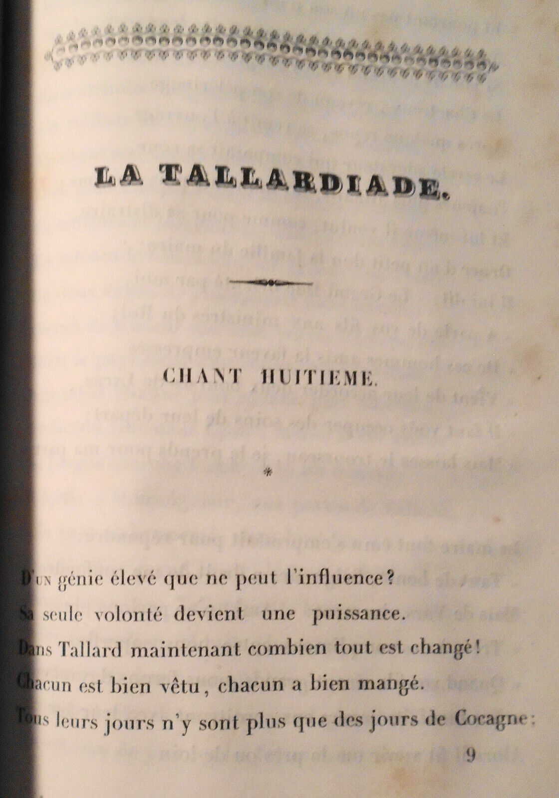 1839 La Tallardiade, poeme en huit chants, par J. Faure. 2e edition