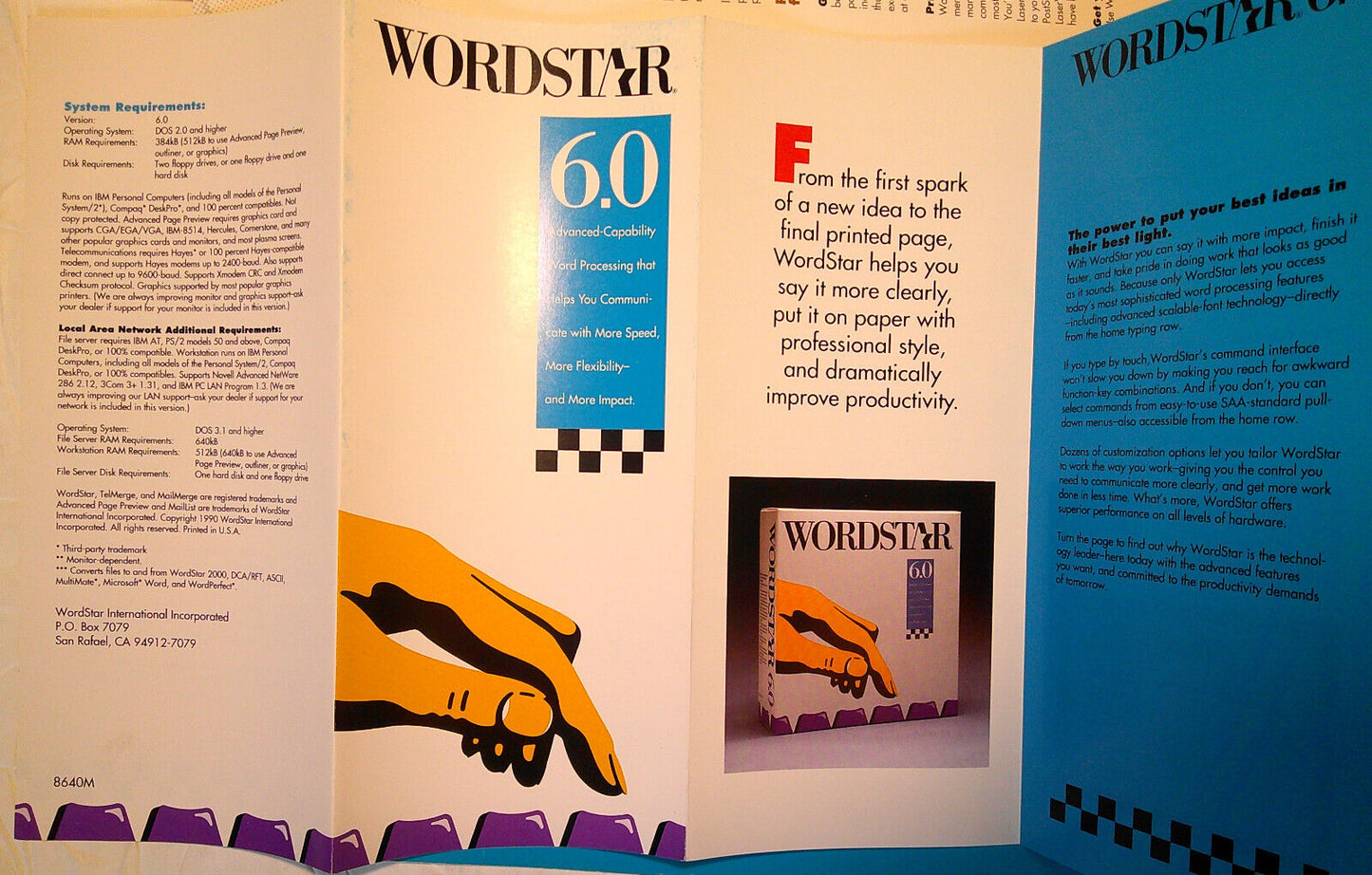 Wordstar Press Kit, 1990 - Brochure and promo literature