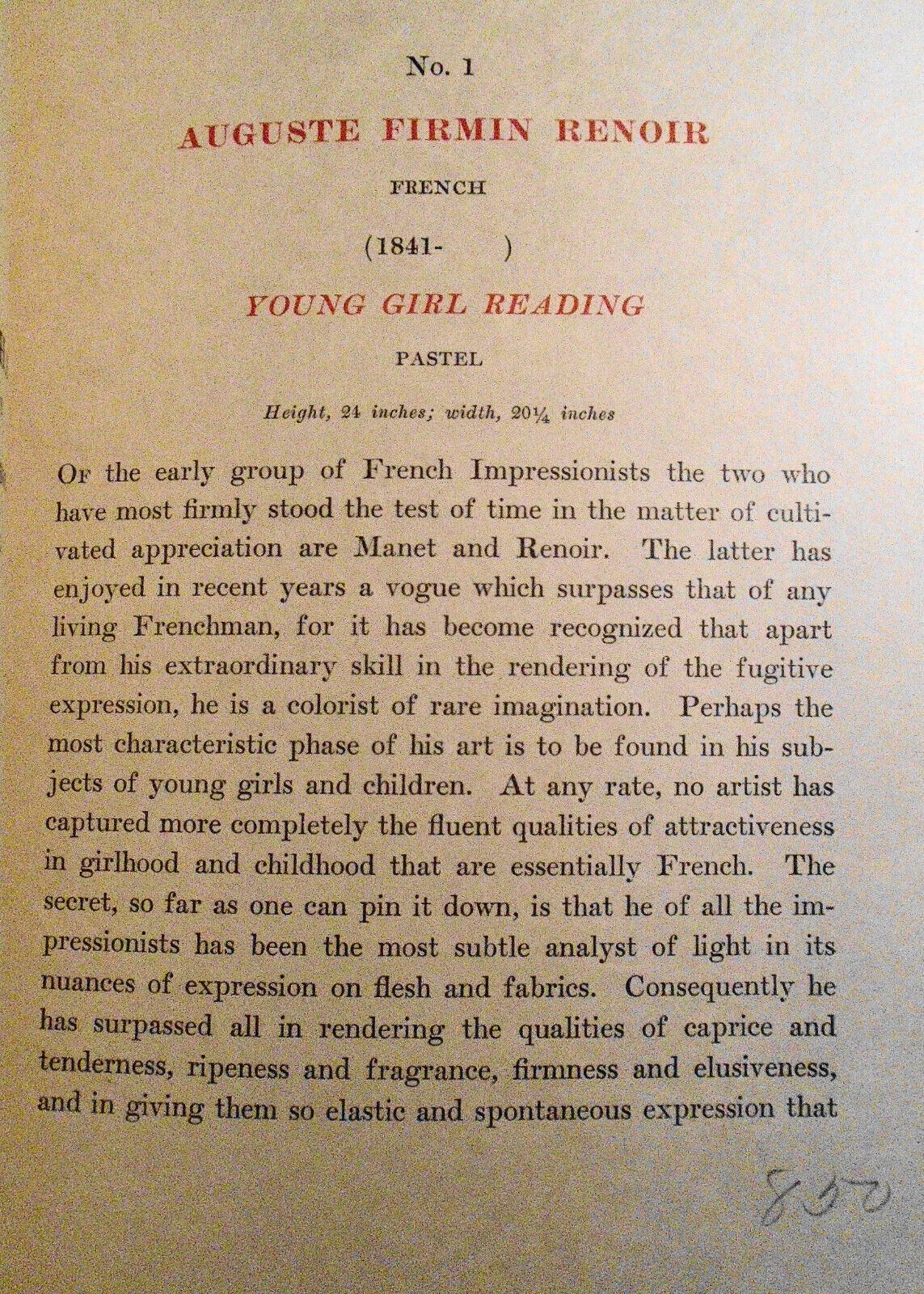 1911 Catalogue of important modern paintings Felix Isman -American Art Galleries