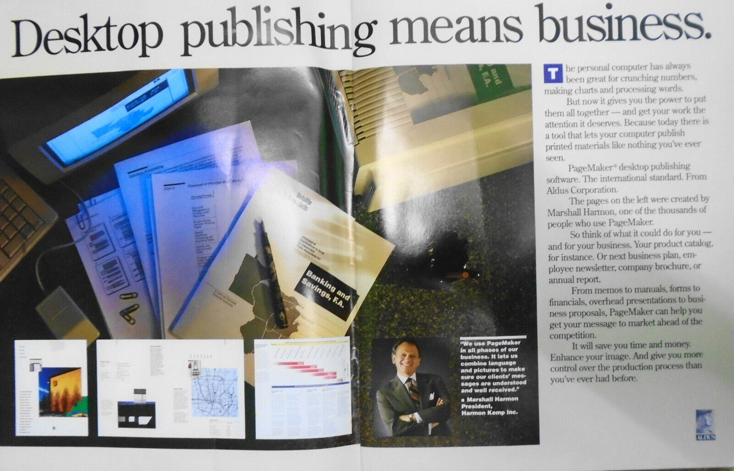 Aldus PageMaker - 1988 Advertising Promo Brochure