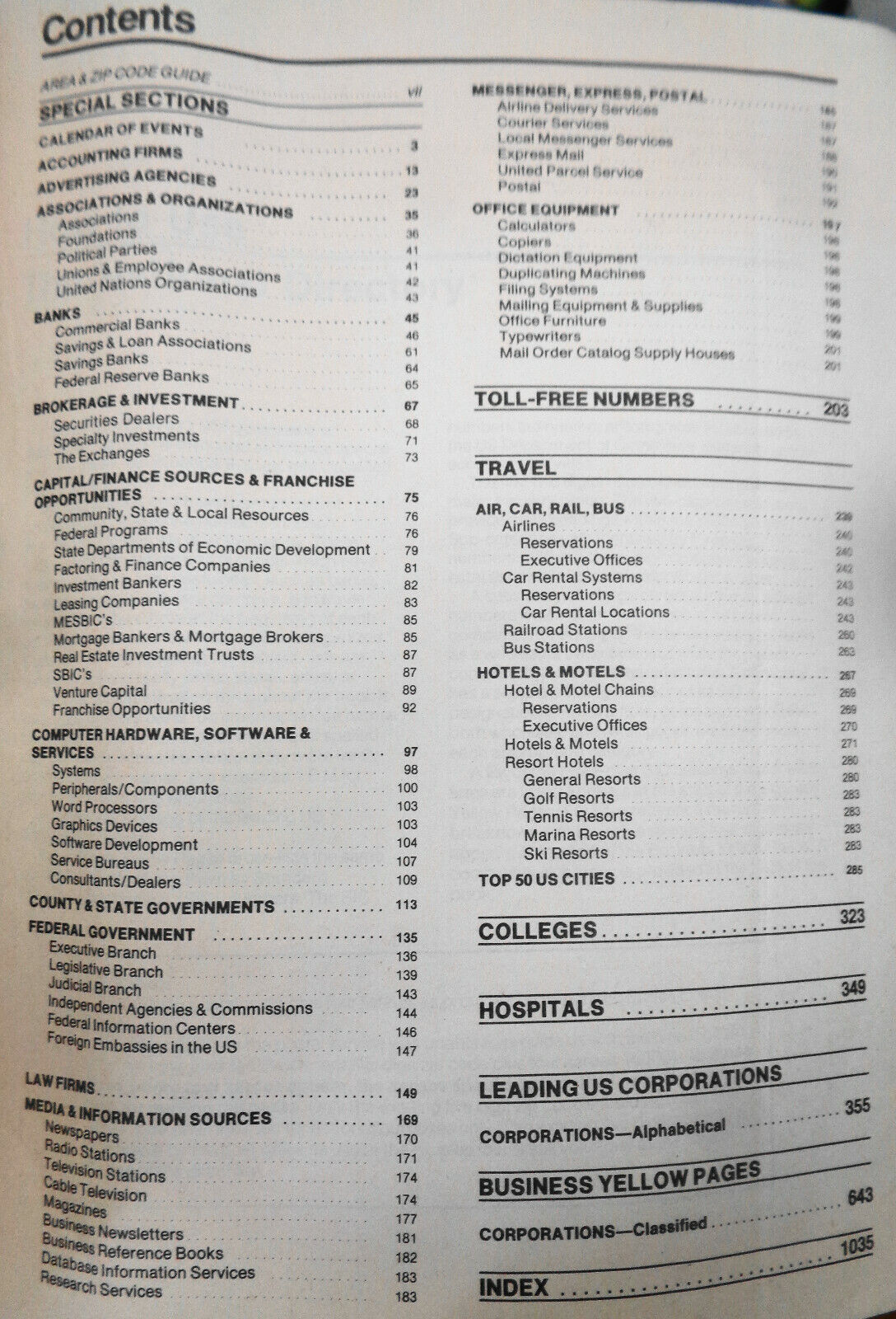 The National directory of addresses and telephone numbers 1986 Edition