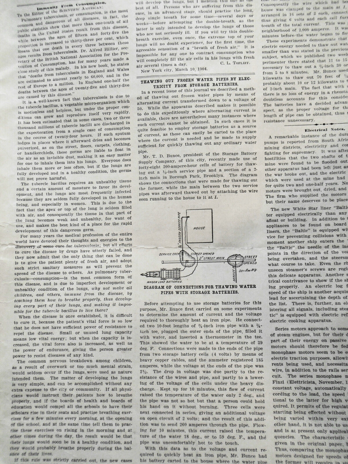 Scientific American March 19, 1904 -Eiffel wind experiments; Electricity at home