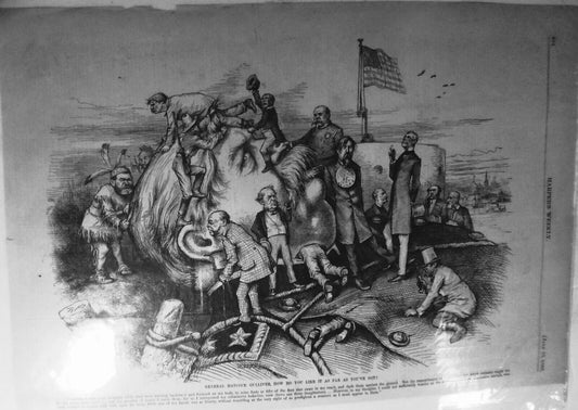 General Hancock Gulliver, How do you like it as far as you've got? By Nast, 1880