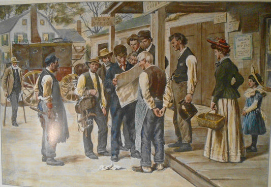 Politics by A. B. Frost. Hand-colored.  Original antique print. 1904.