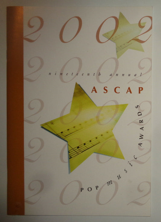 ASCAP Pop Music Awards 2002 Souvenir Program - Beyonce Songwriter Of Year, Dido