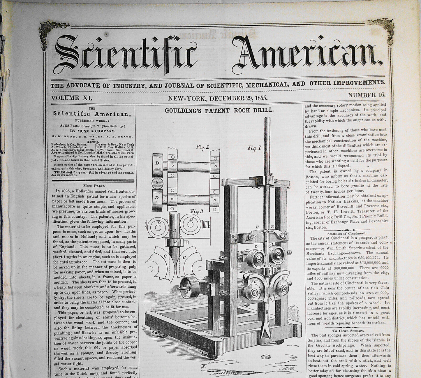 Scientific American, December 29, 1855. Franklin's great discovery; etc