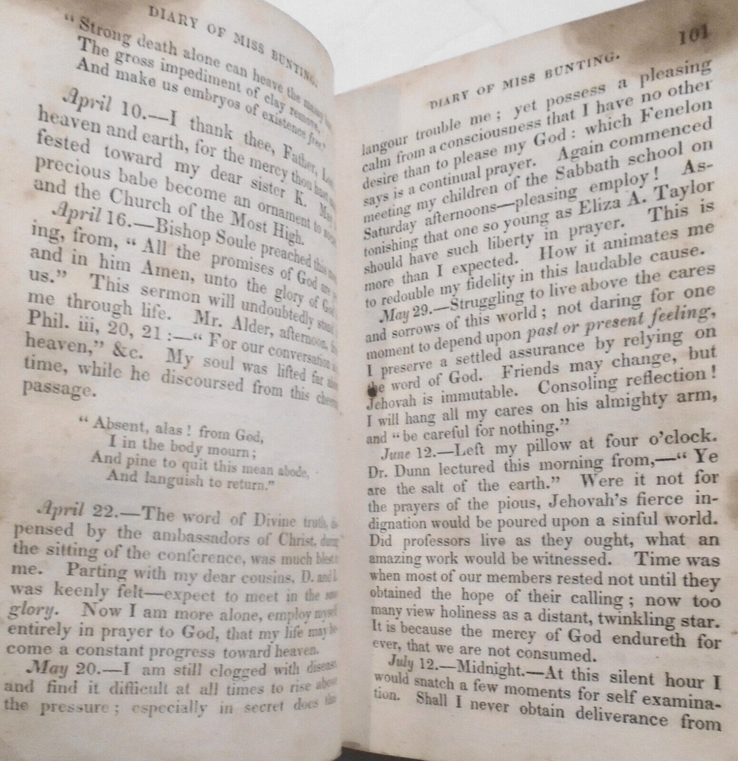 [Methodist women] 1833 Memoir, Diary & Letters of Hannah Syng Bunting by Merritt