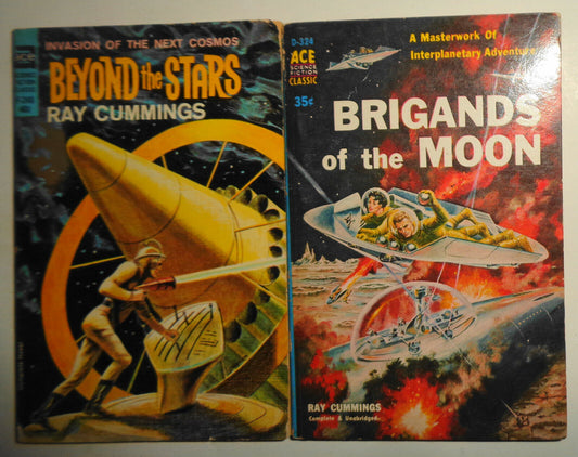 Ray Cummings: Beyond the Stars & Brigands of the Moon - 2 vintage paperback 1sts