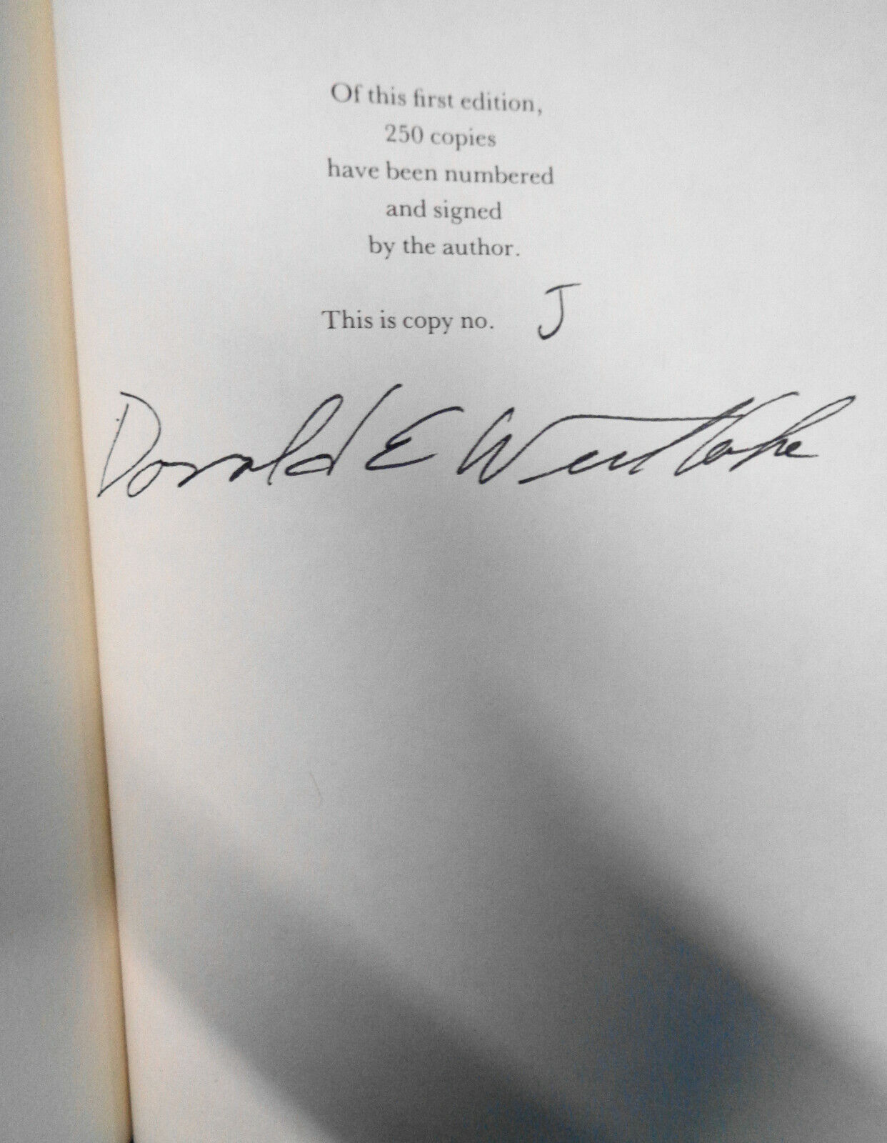 Donald E. Westlake :  LEVINE - SIGNED 1 of 26 lettered copies Limited Edition