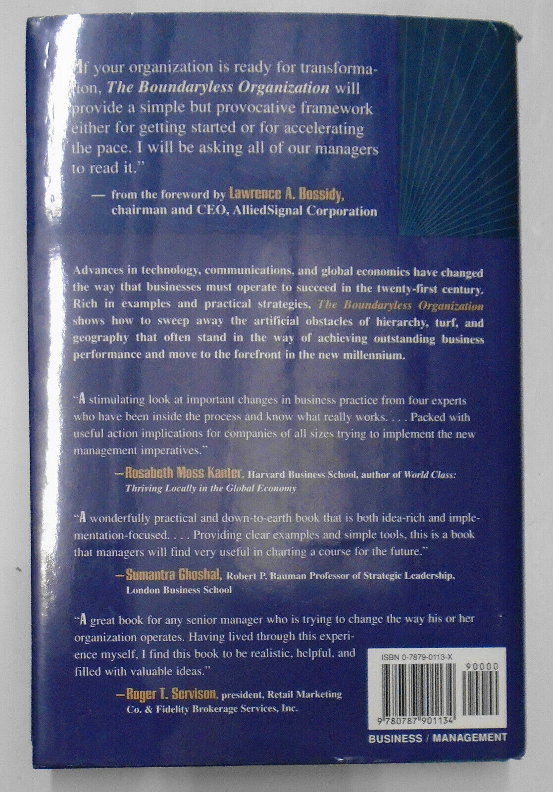 The Boundaryless Organization: Breaking the Chains. SIGNED 1st ed 1995 Hardcover