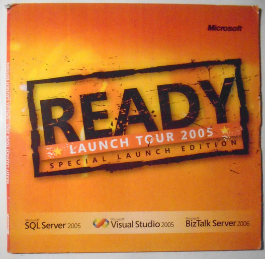 Microsoft Ready Launch Tour 2005 Promo with DVDs for SQL Server & Visual Studio