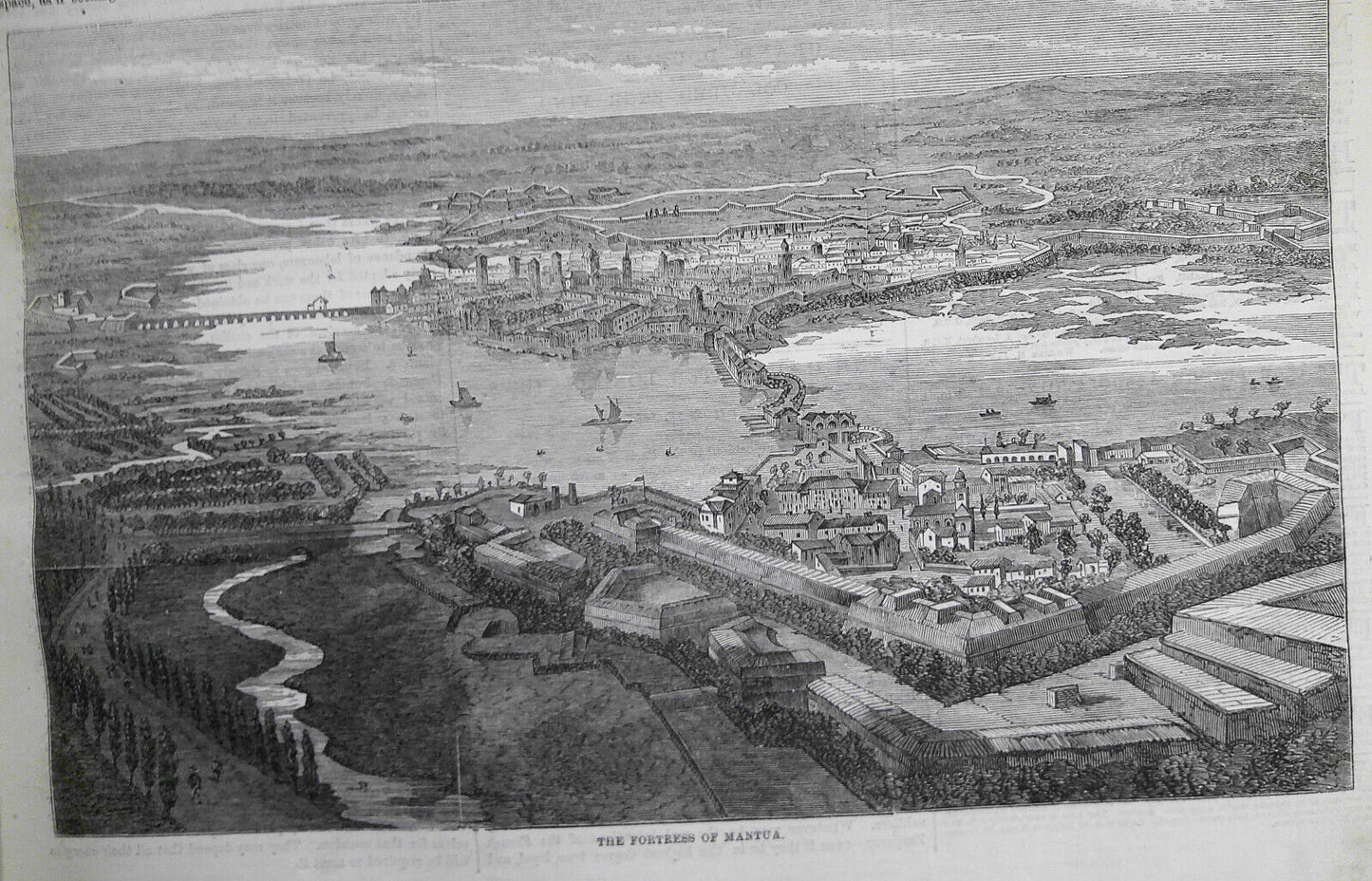 Illustrated London News, July 30, 1859. Railway Map of Lower Egypt;  Mantua; etc