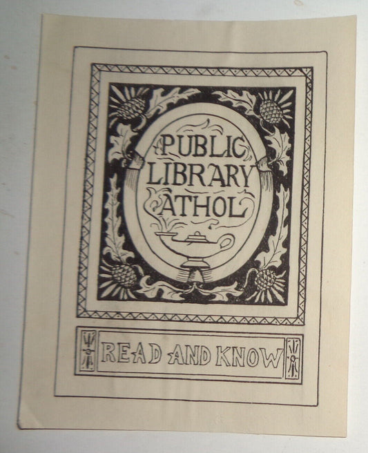 Athol Public Library  Ex Libris Bookplate