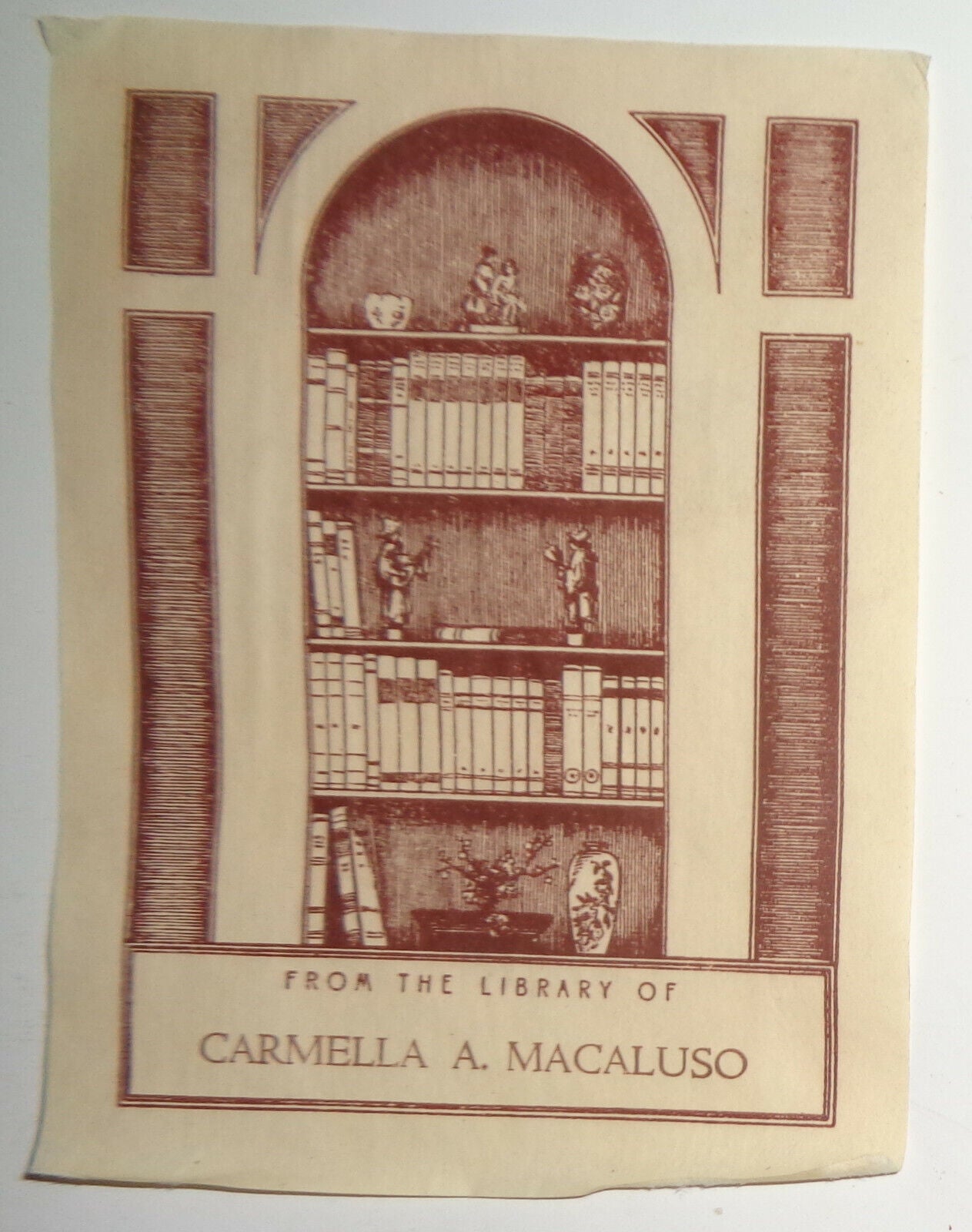 Carmella A. Macaluso - Ex Libris Bookplate