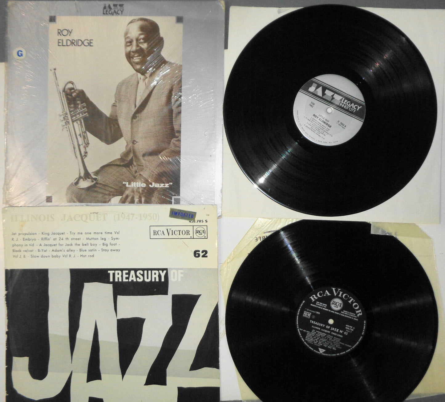 12 Jazz LP Lot : Eldridge, Illinois Jacquet, Monk, Brubeck, Getz, Hawk, Hines...